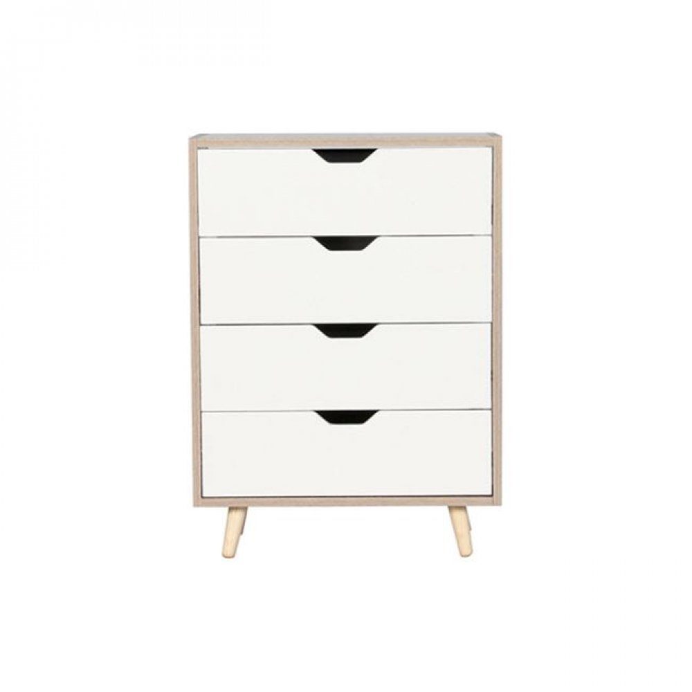 Συρταριέρα "ALINA" σε χρώμα σονόμα-λευκό 56x29x77