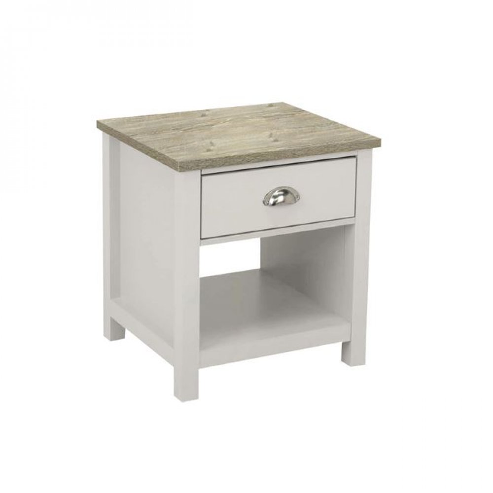 Κομοδίνο "LUXOR" με 1 συρτάρι σε χρώμα λευκό 45x40x50