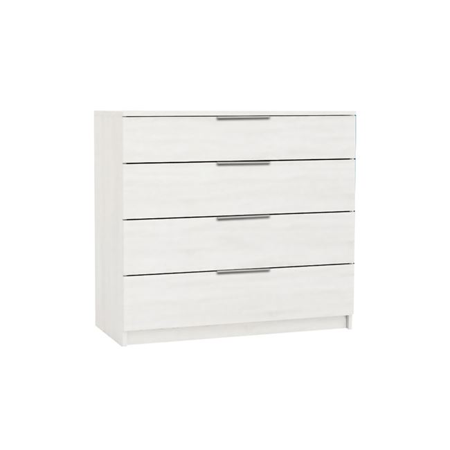 Συρταριέρα "DRAWER" με 4 συρτάρια σε χρώμα λευκό 80x40x83