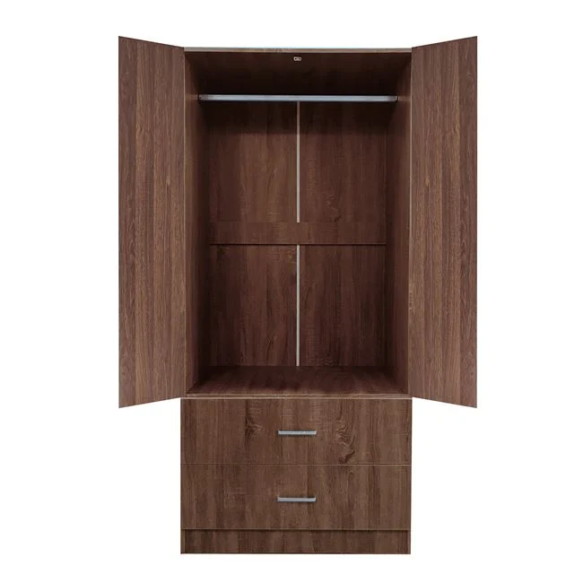Ντουλάπα "CLOSET" δίφυλλη σε καρυδί χρώμα 80x50x180