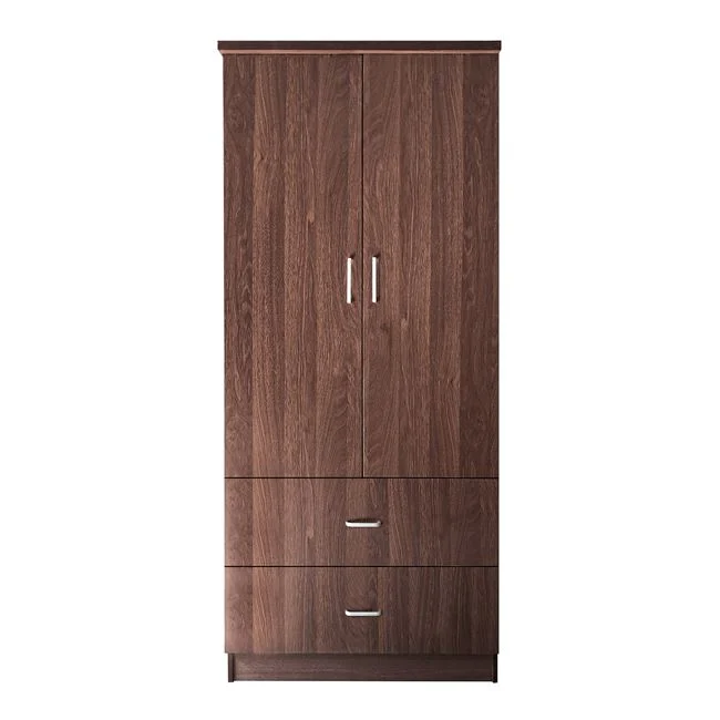 Ντουλάπα "CLOSET" δίφυλλη σε καρυδί χρώμα 80x50x180