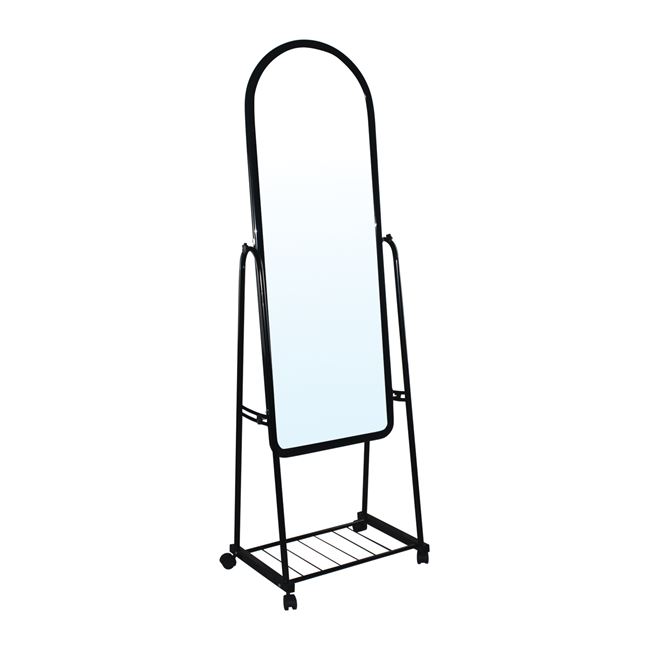 Καθρέπτης δαπέδου "ROLLAND BIG" μεταλλικό σε μαύρο χρώμα 50x40x160