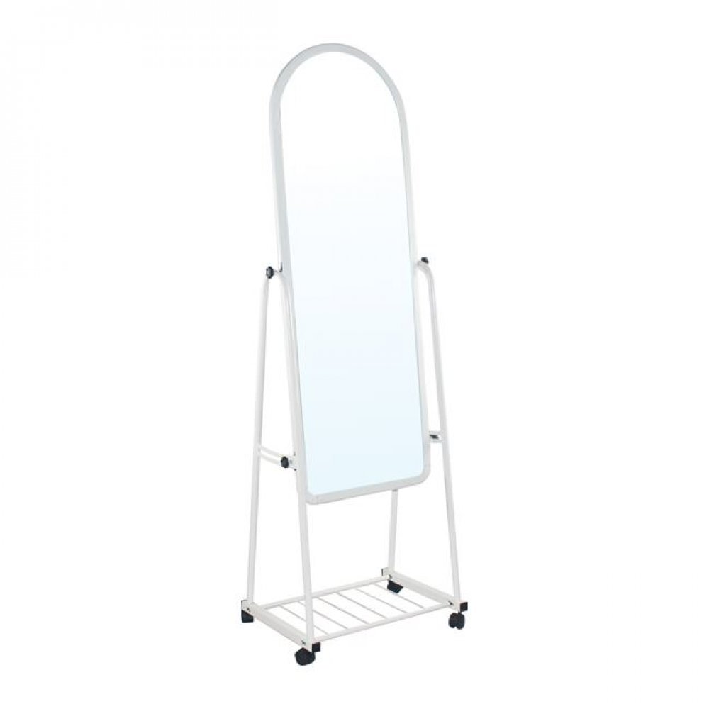 Καθρέπτης δαπέδου "ROLLAND BIG" μεταλλικό σε λευκό χρώμα 50x40x160