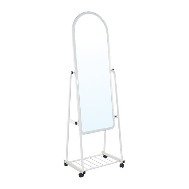 Καθρέπτης δαπέδου "ROLLAND BIG" μεταλλικό σε λευκό χρώμα 50x40x160