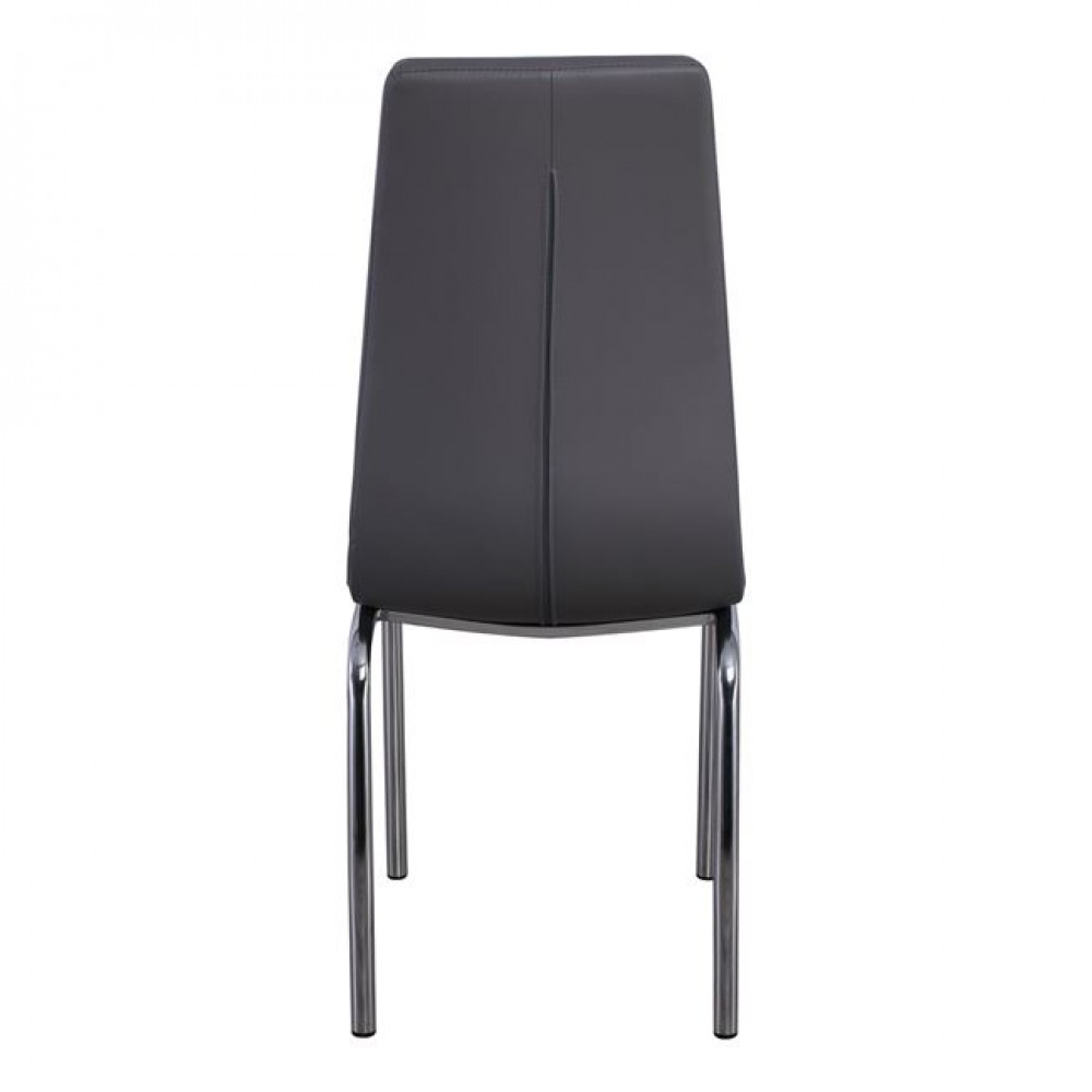 Καρέκλα "MELVA" χρωμίου-pu σε γκρι χρώμα 42x56x96