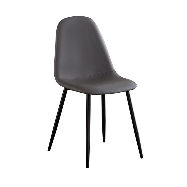 Καρέκλα "CELINA" μεταλλική-τεχνόδερμα σε χρώμα γκρι 45x54x85