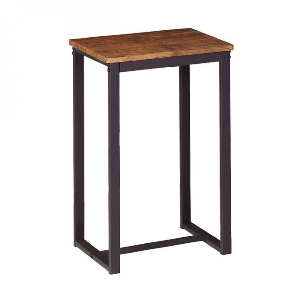 Σκαμπώ μπαρ "HENRY" μεταλλικό σε χρώμα καφέ/καρυδί 40x30x60