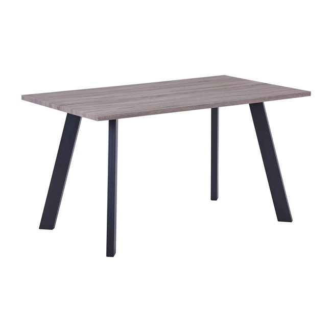 Τραπέζι "BAXTER" μεταλλικό με επιφάνεια σε χρώμα καρυδί 140x80x75