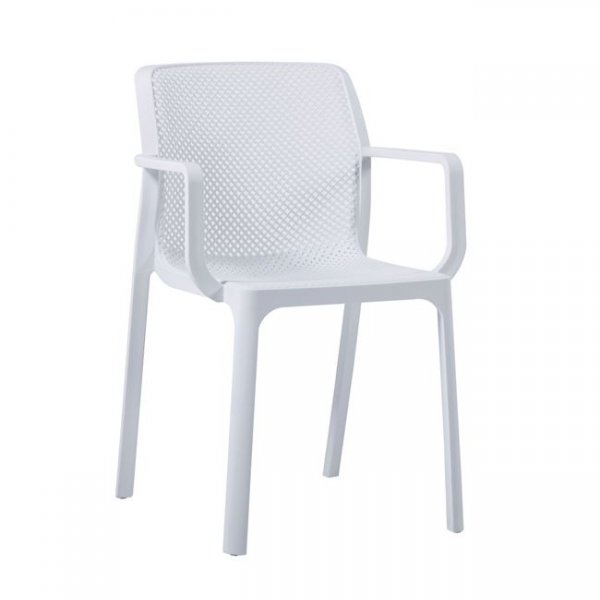 Πολυθρόνα κήπου "DORIAN" από PP σε χρώμα λευκό 54x55x83