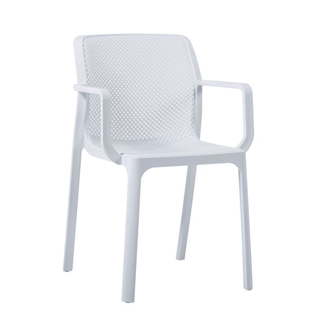 Πολυθρόνα κήπου "DORIAN" από PP σε χρώμα λευκό 54x55x83