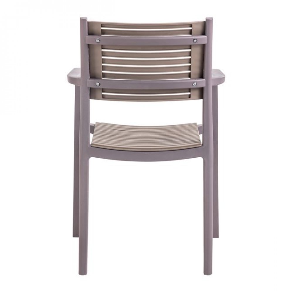 Πολυθρόνα "AKRON" από PP στο χρώμα  της άμμου/καφέ 60x55x85