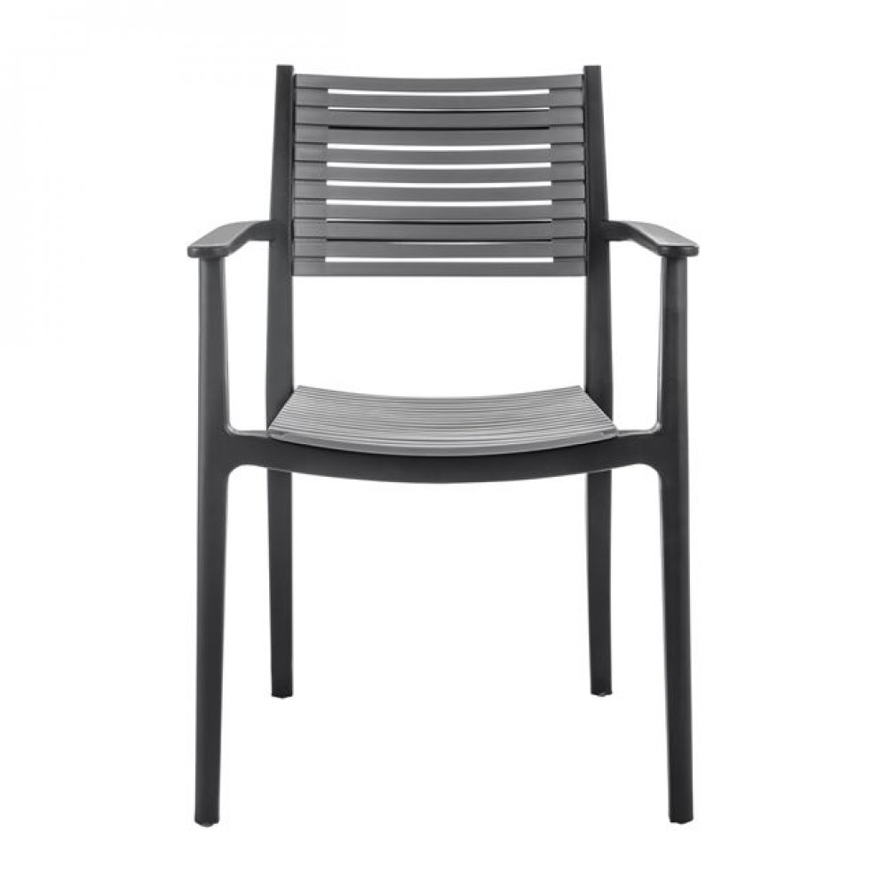 Πολυθρόνα "AKRON" από PP σε χρώμα γκρι 60x55x85