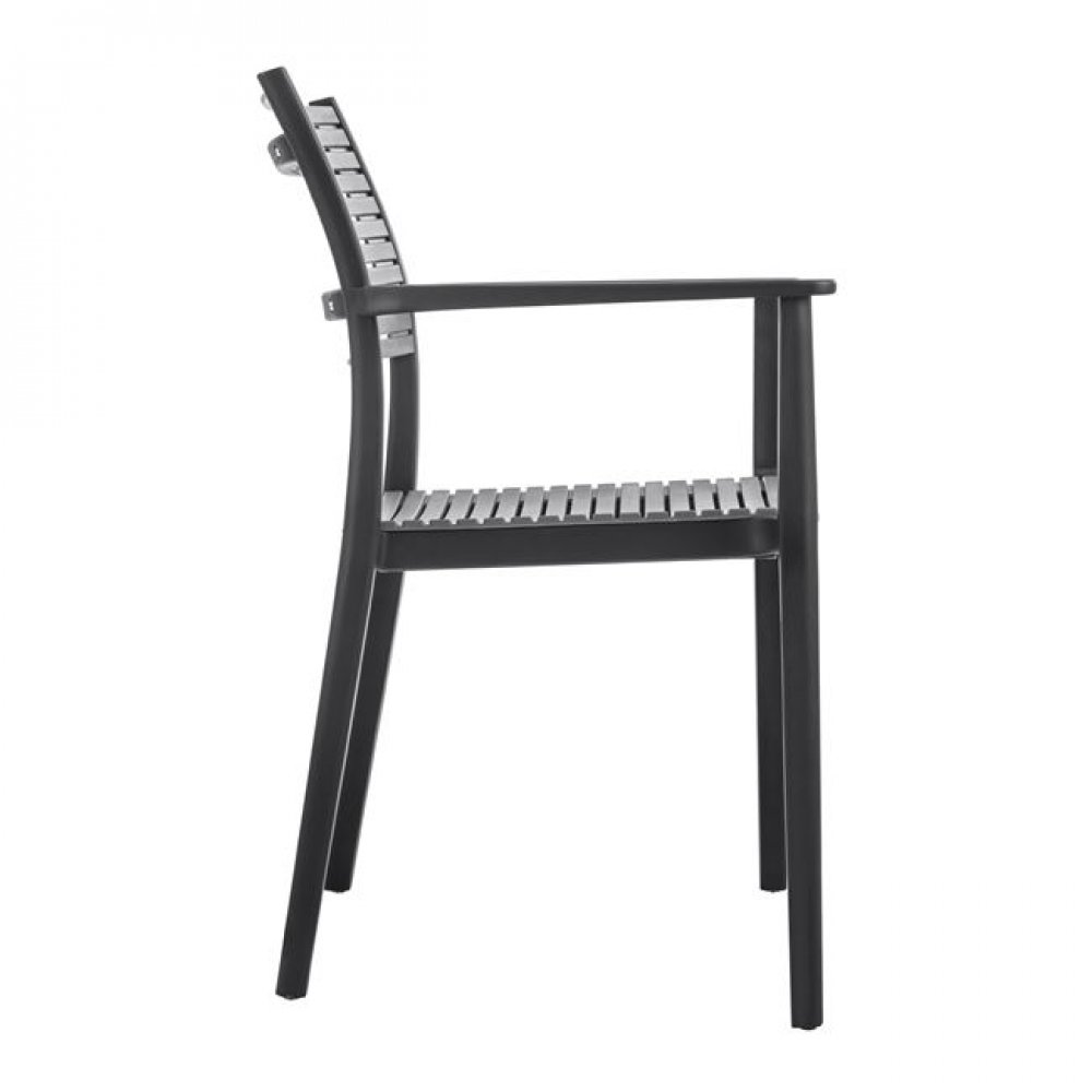 Πολυθρόνα "AKRON" από PP σε χρώμα γκρι 60x55x85