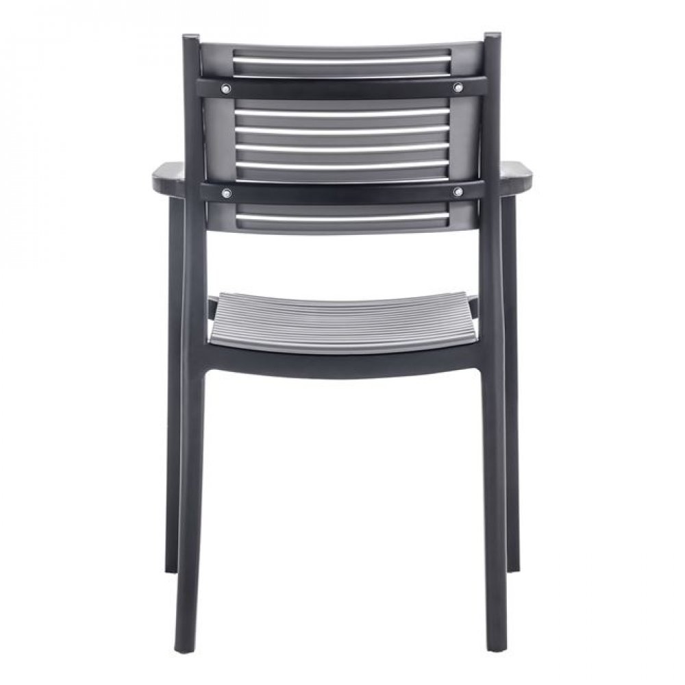 Πολυθρόνα "AKRON" από PP σε χρώμα γκρι 60x55x85