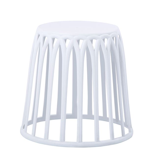 Σκαμπώ "SABA" sτοιβαζόμενο από PP σε χρώμα λευκό 50x50x45