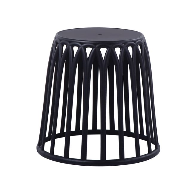 Σκαμπό "SABA" στοιβαζόμενο από PP σε χρώμα μαύρο 50x50x45