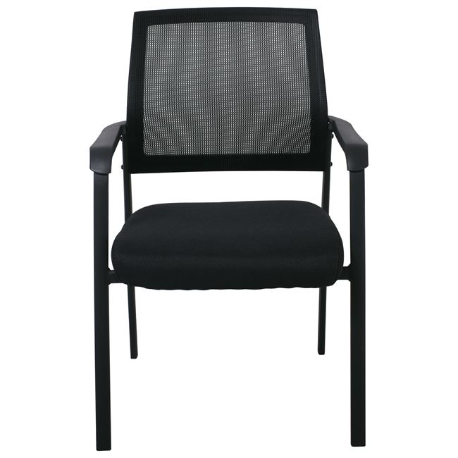Πολυθρόνα επισκέπτη "ASCO" μεταλλική-υφασμάτινη σε μαύρο χρώμα 61x64x92