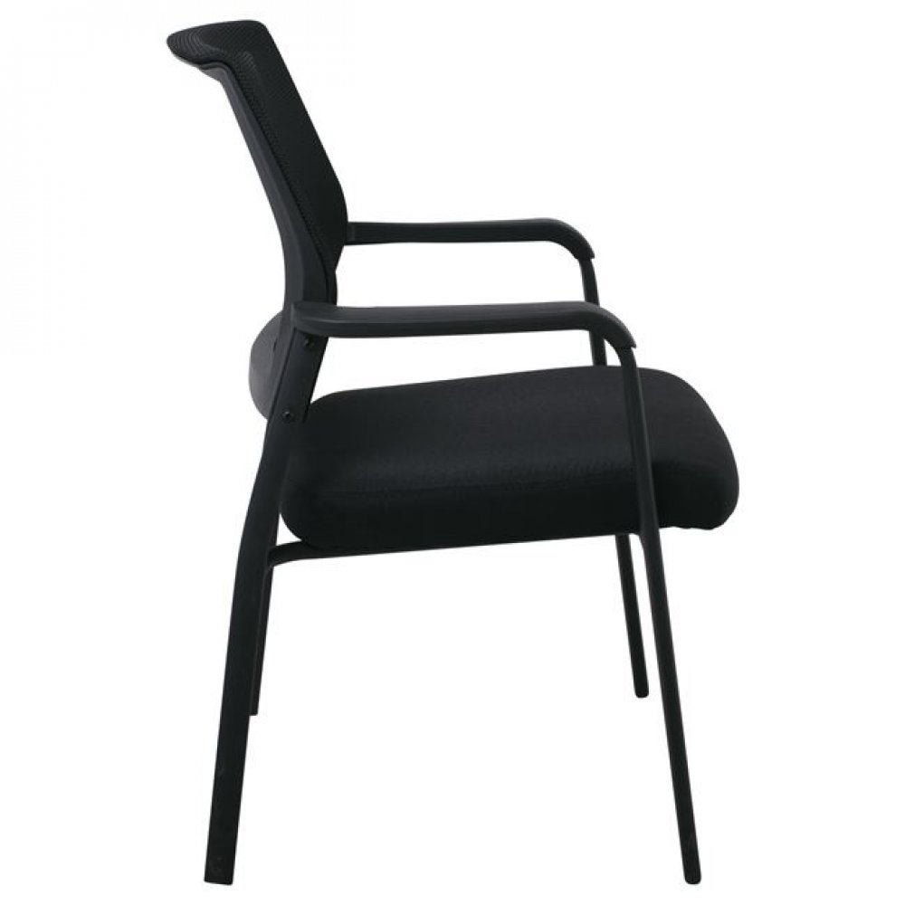 Πολυθρόνα επισκέπτη "ASCO" μεταλλική-υφασμάτινη σε μαύρο χρώμα 61x64x92