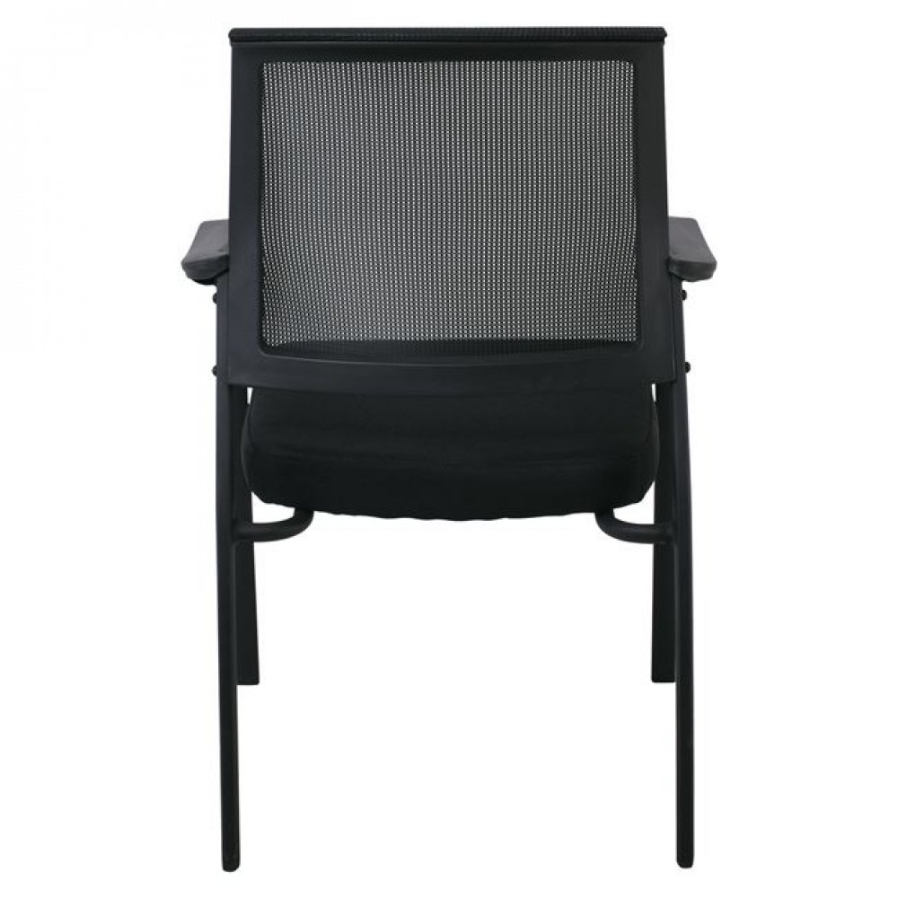 Πολυθρόνα επισκέπτη "ASCO" μεταλλική-υφασμάτινη σε μαύρο χρώμα 61x64x92