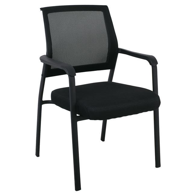 Πολυθρόνα επισκέπτη "ASCO" μεταλλική-υφασμάτινη σε μαύρο χρώμα 61x64x92