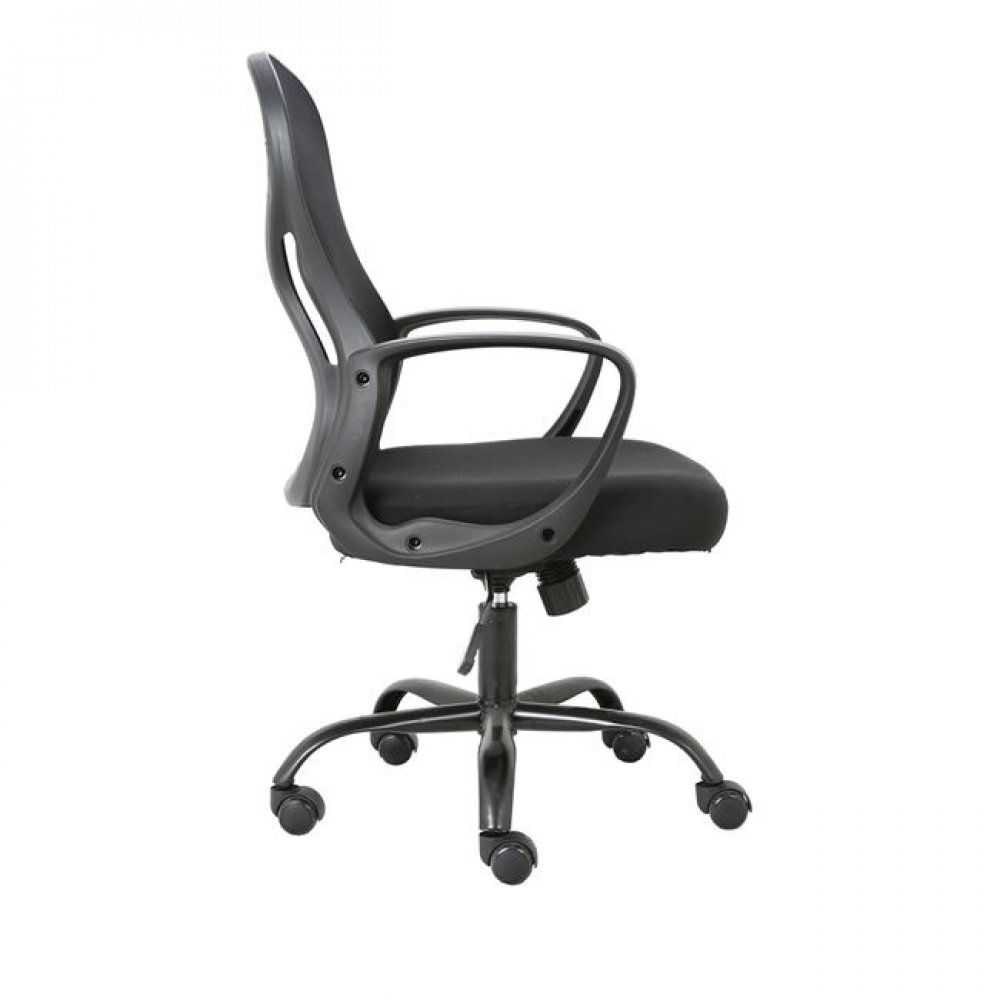 Πολυθρόνα εργασίας "BF2011" από mesh ύφασμα σε μαύρο χρώμα 60x58x95/103