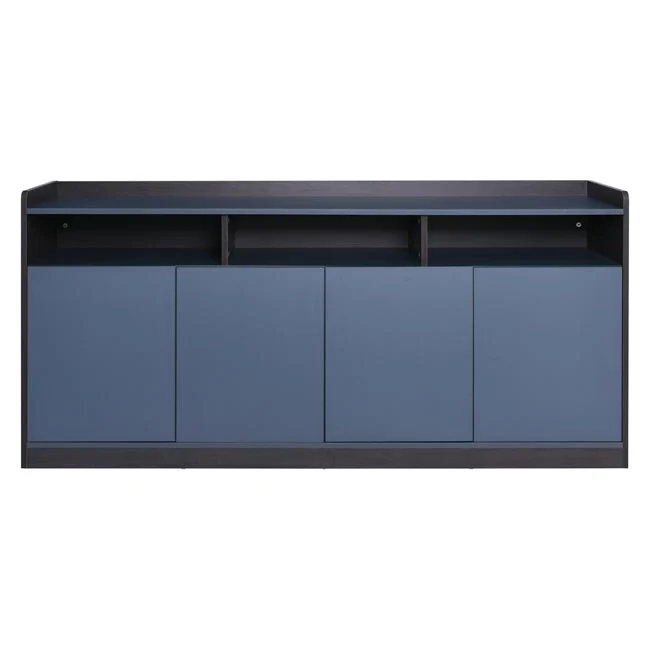 Ντουλάπι "ADVANCE"  σε σκούρο καρυδί-γκρι χρώμα 169x40x80