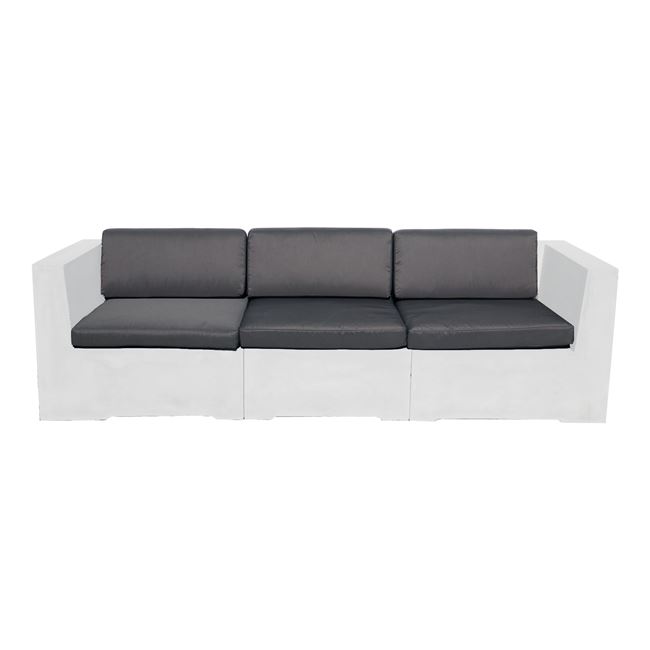 Σετ μαξιλάρια καναπέ 3θέσιο "CONCRETE" υφασμάτινα σε χρώμα γκρι 67x66x8