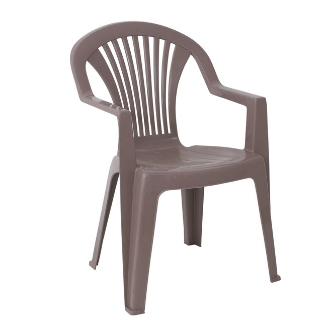 Πολυθρόνα "LIDO" στοιβαζόμενη από PP σε χρώμα τορτόρα 58x57x81