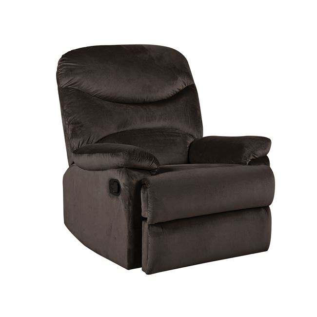 Πολυθρόνα "LUISA" από ύφασμα σε χρώμα σκούρο καφέ 80x90x99