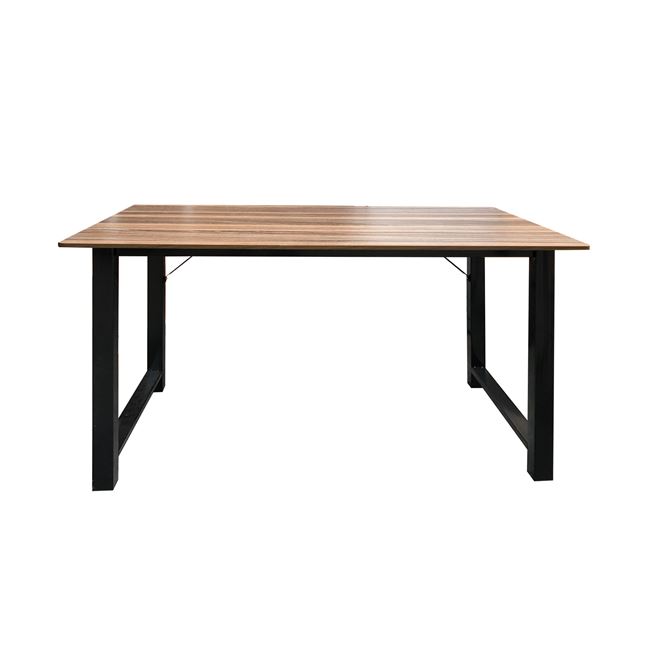 Γραφείο εργασίας από μέταλλο/MDF σε χρώμα καρυδί/μαύρο 100x60x73