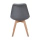 Καρέκλα "MARTIN" από ξύλο/ύφασμα σε χρώμα γκρι/φυσικό 49x57x82