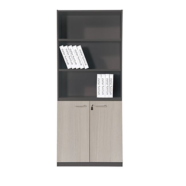 Βιβλιοθήκη γραφείου  "PROGRESS" σε χρώμα γκρι ανοιχτό 80x40x190