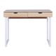 Γραφείο εργασίας από μέταλλο σε χρώμα λευκό/φυσικό 100x48x75