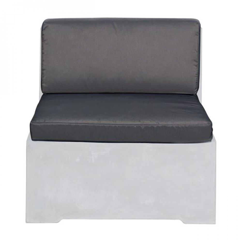 Σετ μαξιλάρια καρέκλας "CONCRETE" υφασμάτινα σε χρώμα γκρι 67x66x8