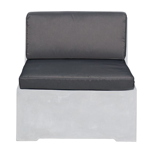 Σετ μαξιλάρια καρέκλας "CONCRETE" υφασμάτινα σε χρώμα γκρι 67x66x8