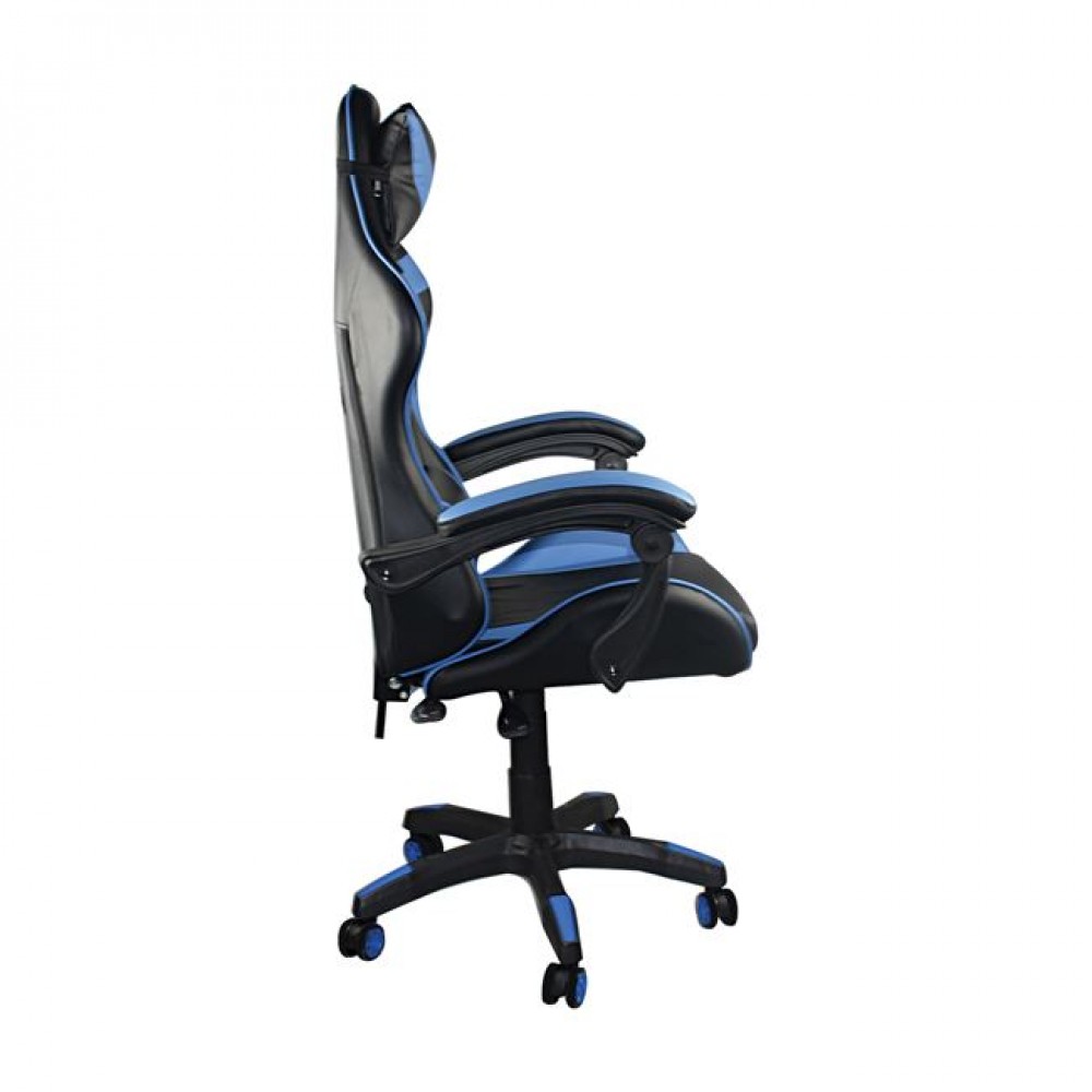 Πολυθρόνα Gaming "BF7850" από PU σε χρώμα μαύρο/μπλε 63x70x117/127
