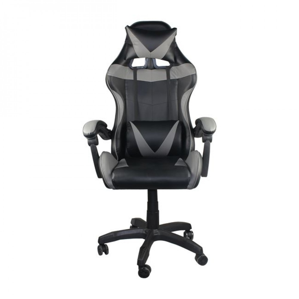 Πολυθρόνα gaming "BF7850" από PU σε χρώμα μαύρο/γκρι 63x70x117/127