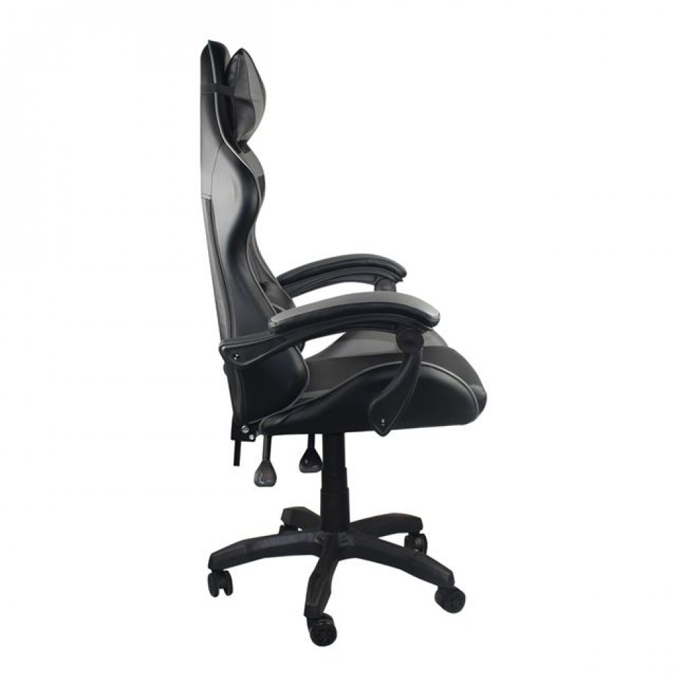 Πολυθρόνα gaming "BF7850" από PU σε χρώμα μαύρο/γκρι 63x70x117/127