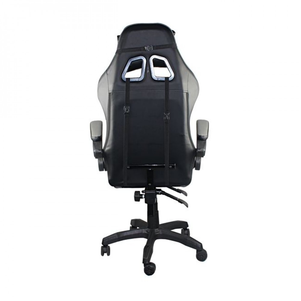 Πολυθρόνα gaming "BF7850" από PU σε χρώμα μαύρο/γκρι 63x70x117/127