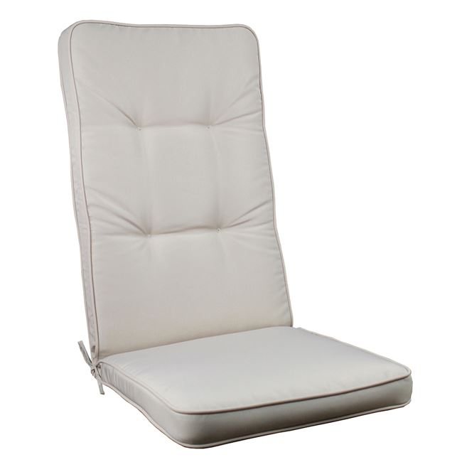 Μαξιλάρι πολυθρόνας ψηλό "GORD" υφασμάτινο σε χρώμα εκρού 117x45x5