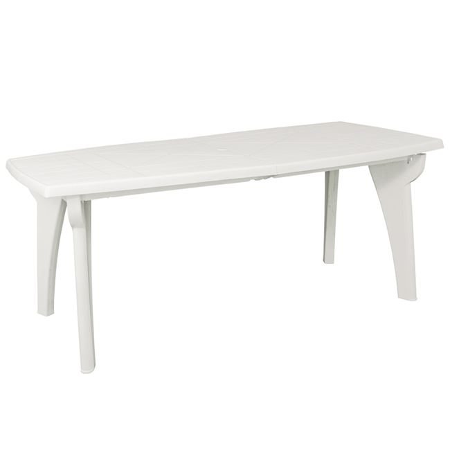 Τραπέζι "LIPARI" πλαστικό σε λευκό χρώμα 180x90x72