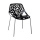 Καρέκλα "LINEA" από μέταλλο/PP σε χρώμιο/μαύρο χρώμα 54x51x81
