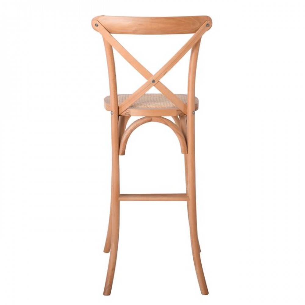 Σκαμπό μπαρ "DESTINY" από ξύλο οξιά σε χρώμα φυσικό 45x48x110