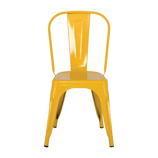 Καρέκλα "RELIX" από μέταλλο σε χρώμα κίτρινο 44x49x84