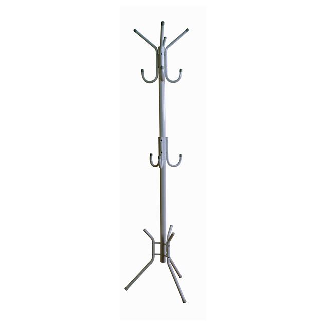 Καλόγερος "LEROY" από μέταλλο σε χρώμα ασημί 38x38x176