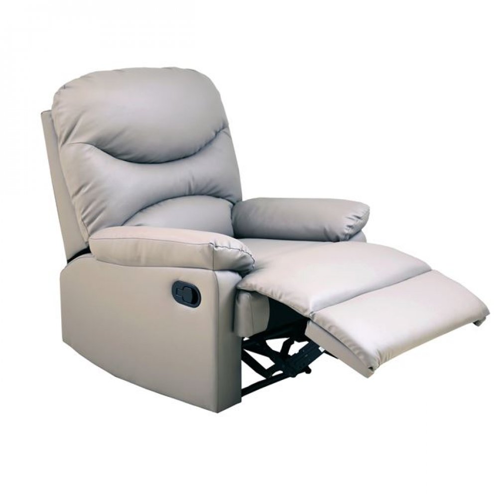 Πολυθρόνα "LUISA" από PU σε χρώμα καπουτσίνο 80x90x99