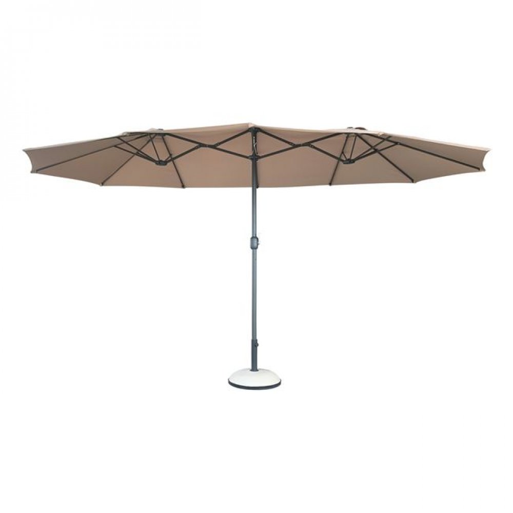 Ομπρέλα "OVAL" επαγγελματική μεταλλική σε χρώμα ανθρακί/μπεζ 270x450