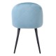 Καρέκλα "BELLA" από μέταλλο/ύφασμα σε μαύρο/πετρόλ χρώμα 50x56x80