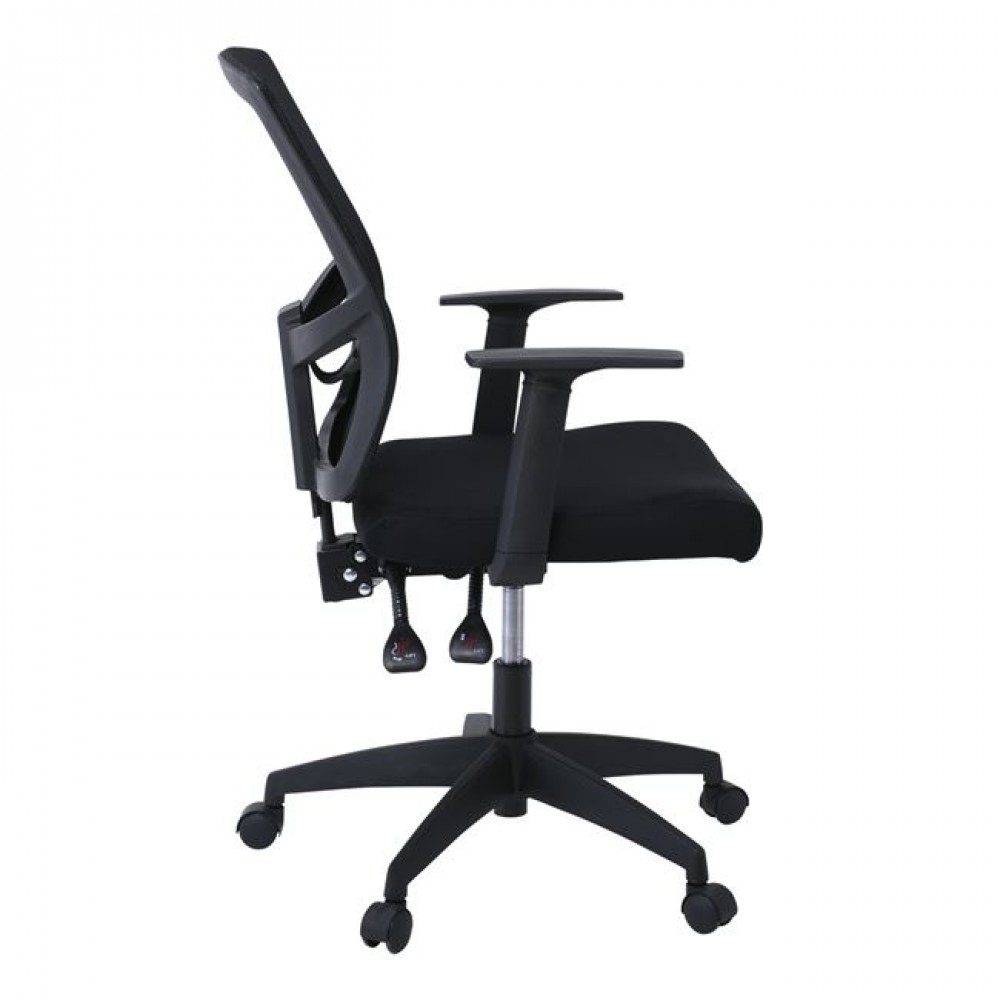 Πολυθρόνα εργασίας "BF2910" από ύφασμα mesh σε χρώμα μαύρο  61x58x91/101