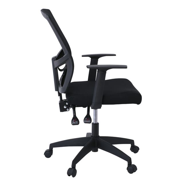 Πολυθρόνα εργασίας "BF2910" από ύφασμα mesh σε χρώμα μαύρο  61x58x91/101